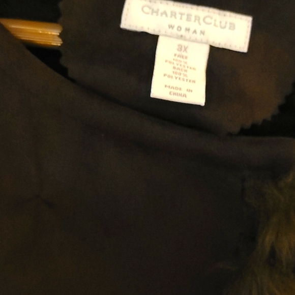 WINTER CLEARANCE- Charter Club Chocolate Brown Wrap Poncho - Picture 3 of 6